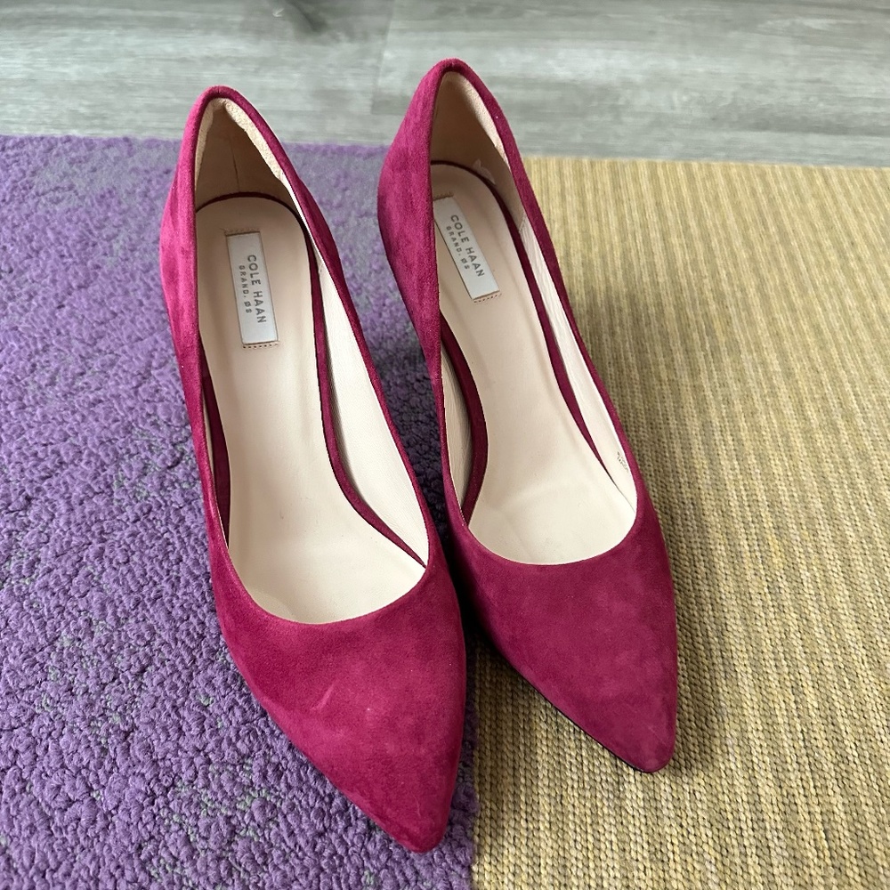 Cole Haan Heels Wine color size 7.5